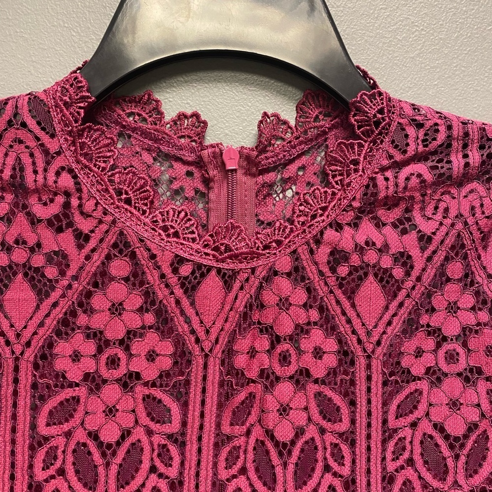 Lulu’s Remarkable Burgundy Lace Dress Size Medium - Picture 6 of 15